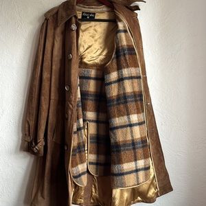 Vintage Frederick and Nelson suede wool lined full length coat
